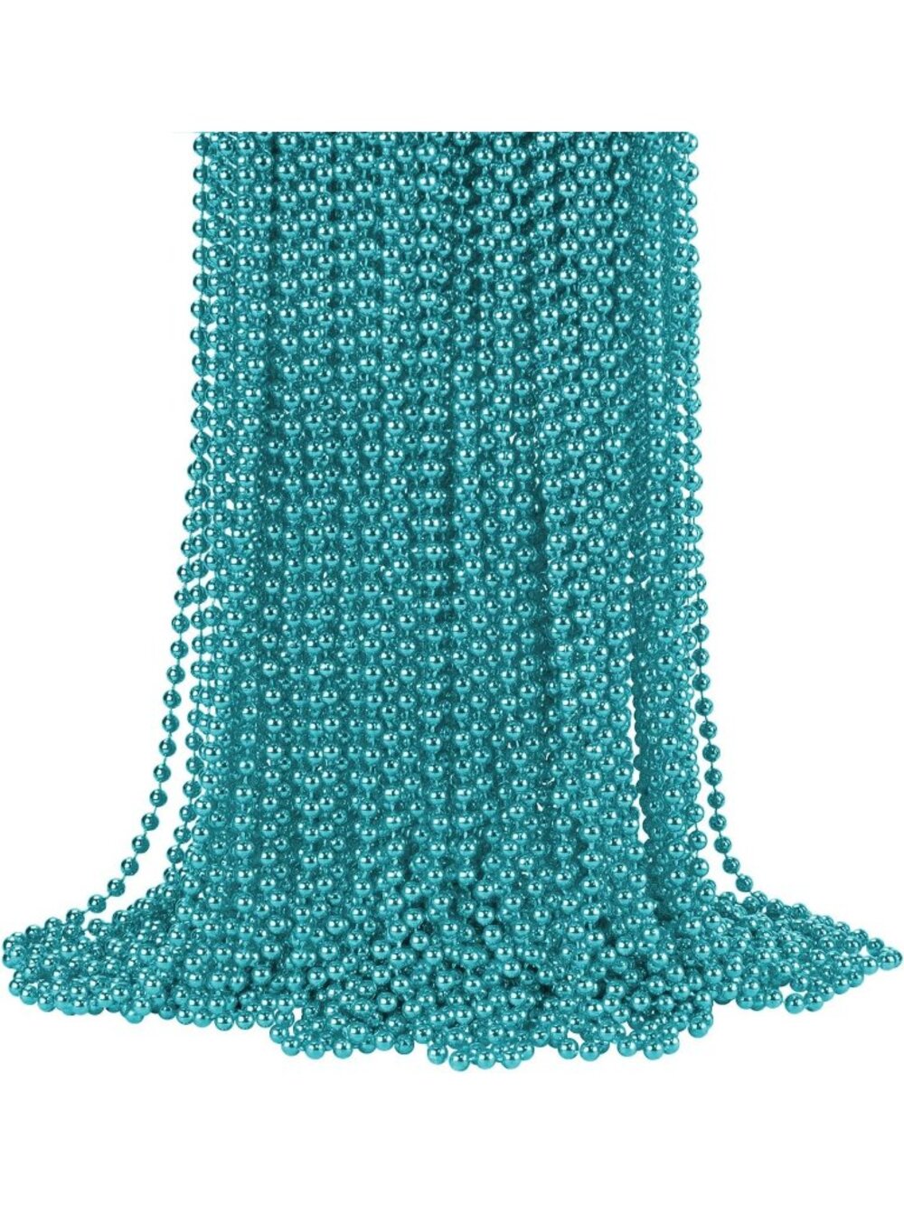 72PCS Purple Mardi Gras Bead Necklaces 33" Halloween Party Favor Beads-Teal